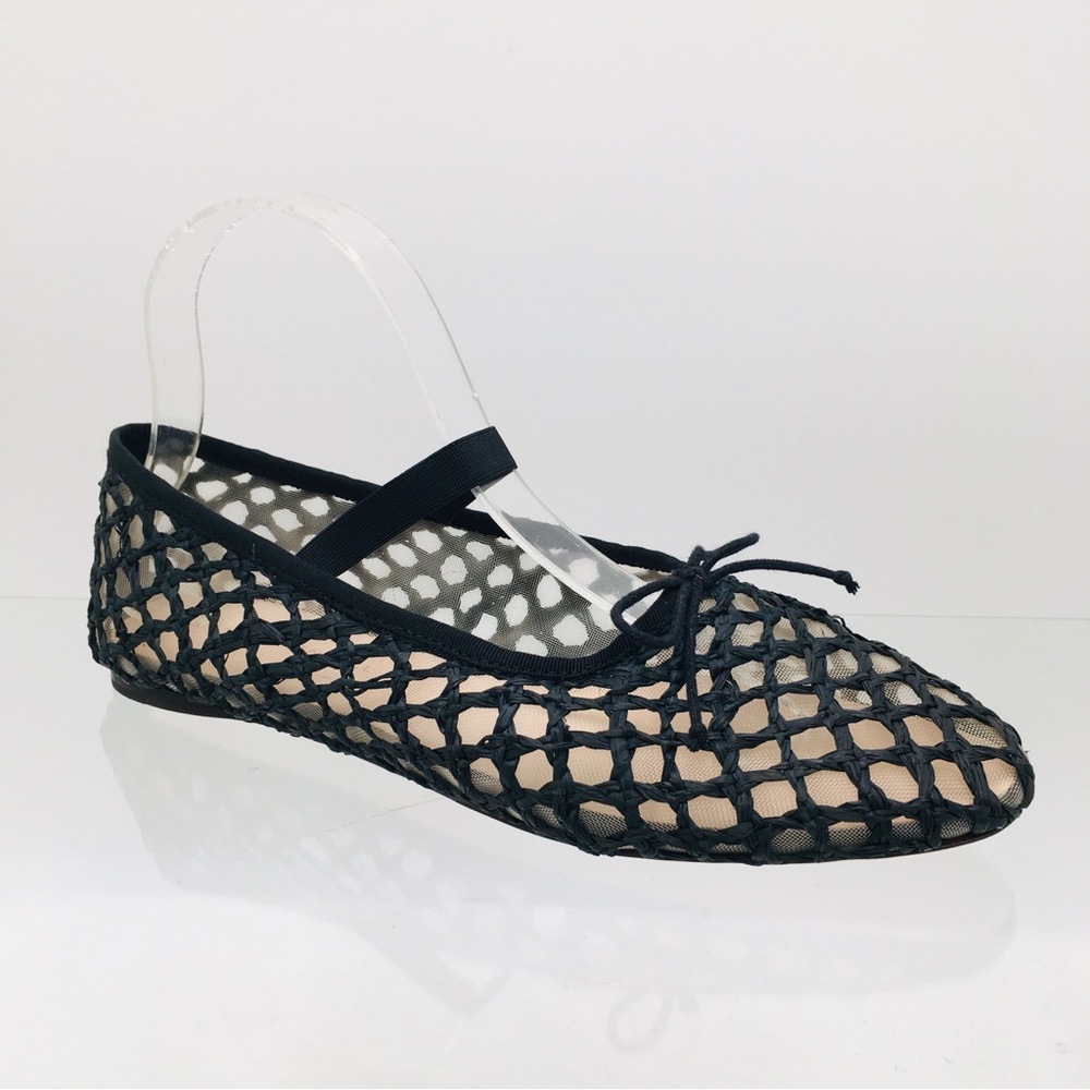Loeffler Randall Black Crochet Ballet Flat Women’s Size 10 B Medium
